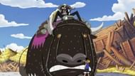 Luffy using his Conqueror's Haki on Motobaro as seen in the One Piece anime (Image via Toei Animation)